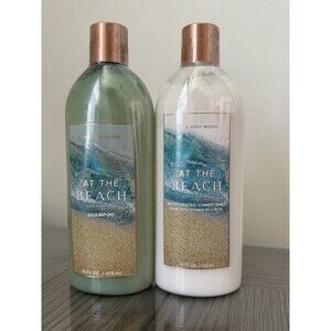 Bath & Body Work Hair SHAMPOO+CONDITIONER~Full Sz 16oz ea~AT THE BEACH~New+Fresh